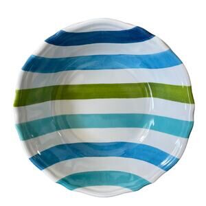 4pc Multi Colored Rainbow Striped Melamine Salad Bowls SUNGLOW STYLE 7.5" NEW